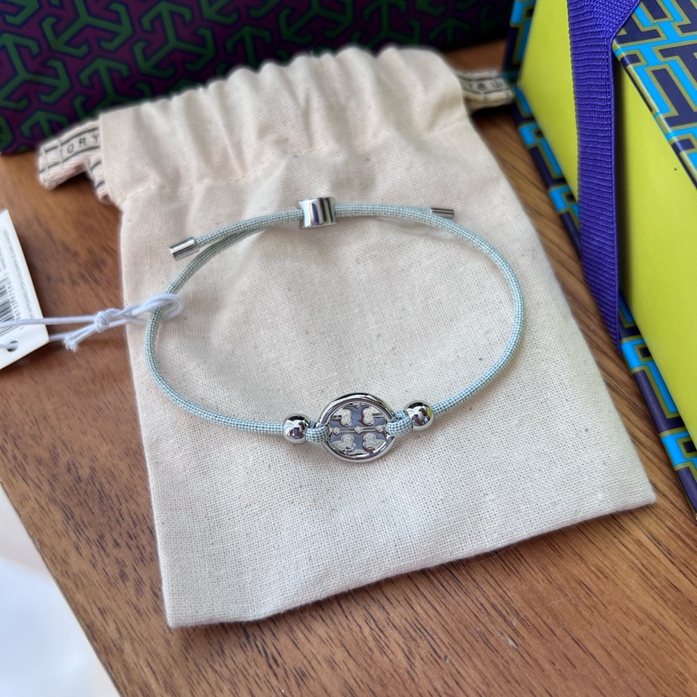 Tory Burch Miller Slider Bracelet in Silver / Algae